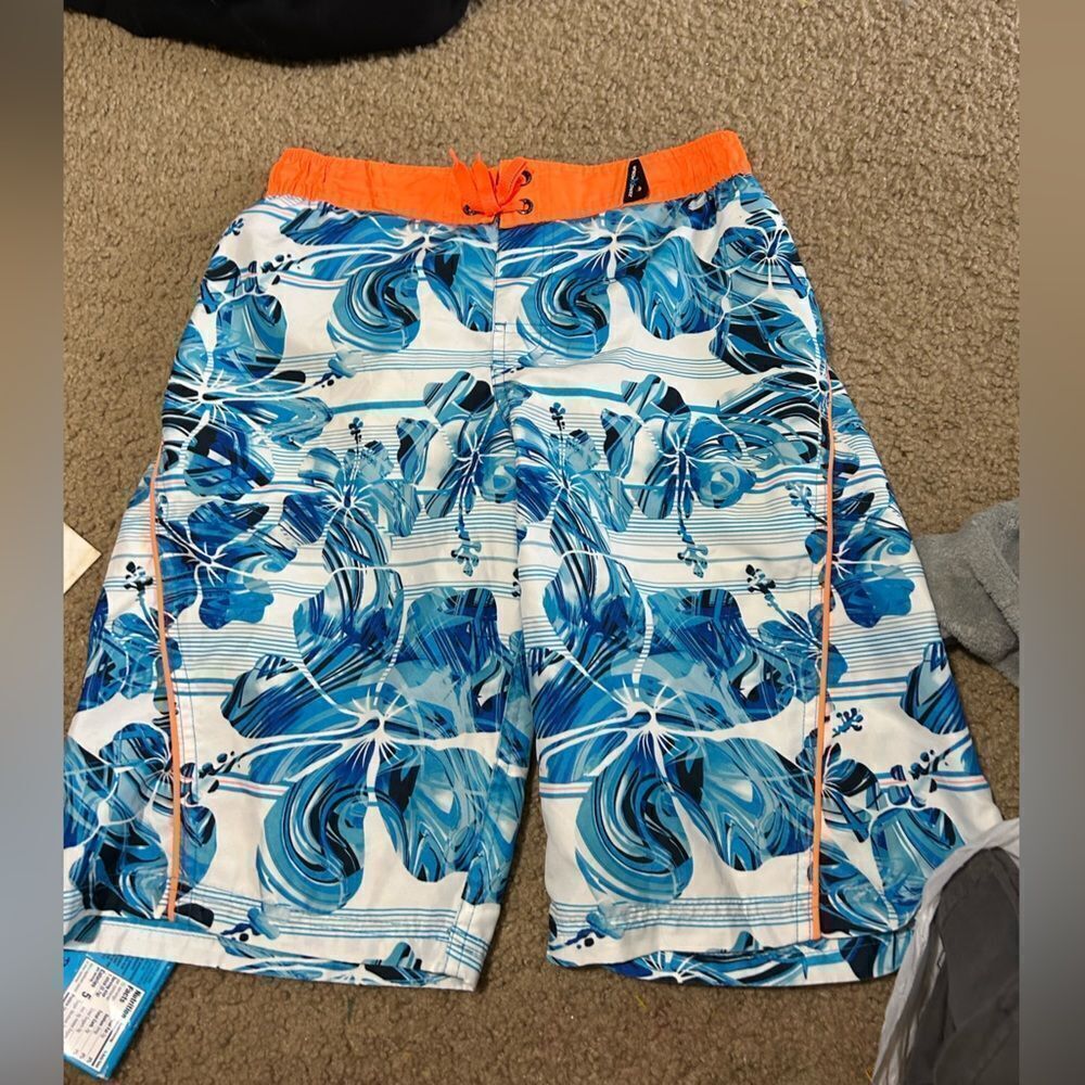Boys Zeroxposur Floral Swim Trunks